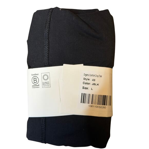 MATE the Label Organic Comfort Crop Tank Black L NWT $48 - Picture 3 of 3